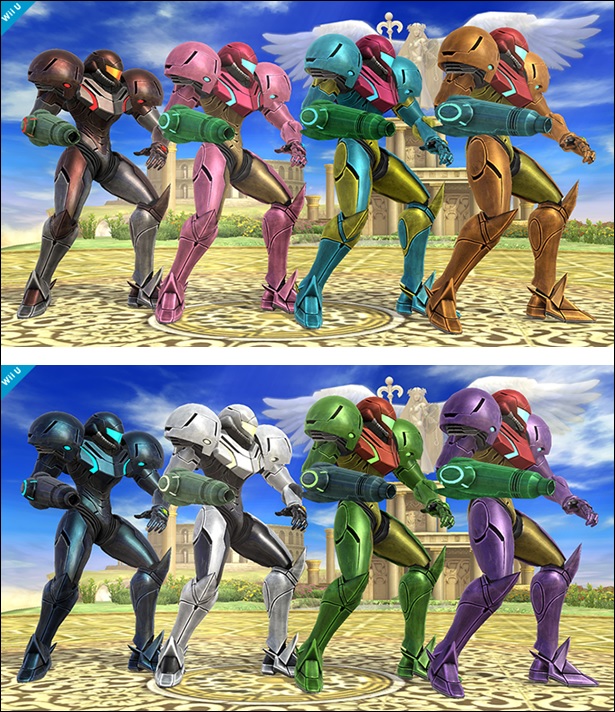 8 couleurs pour les personnages de Super Smash Bros. for Wii U et 3DS